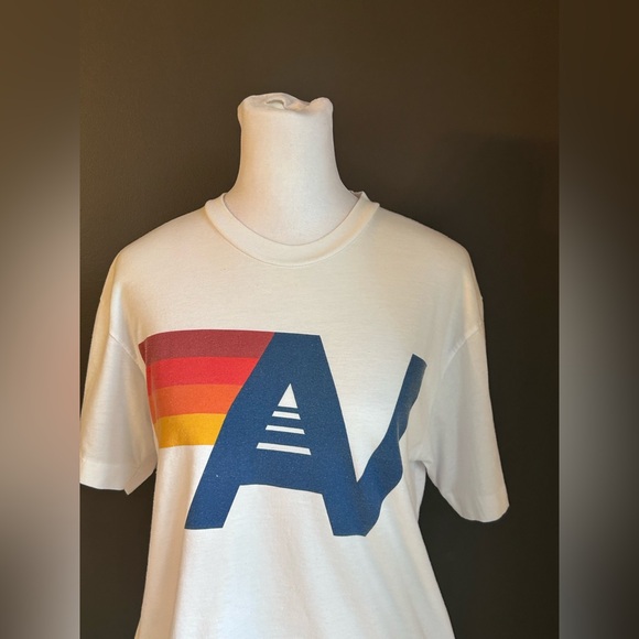 Aviator Nation Women’s LOGO BOYFRIEND TEE - WHITE Size Small - Picture 2 of 6